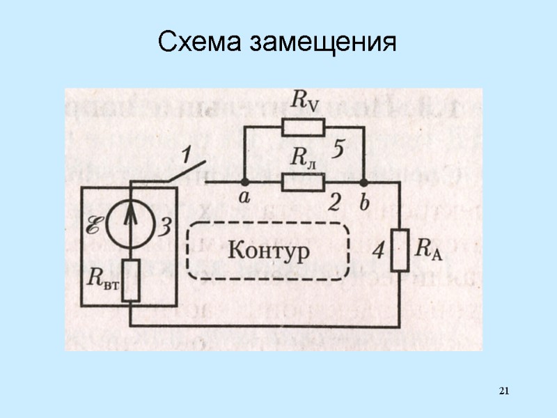 21 Схема замещения